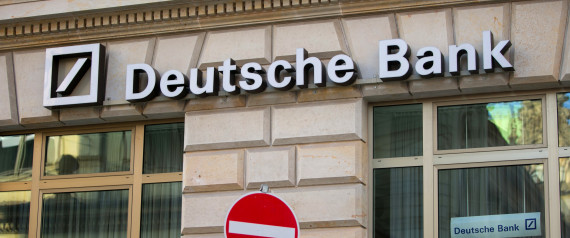 Deutsche Bank AG signage sits on the facade of a branch above a no entry sign, in Hamburg, Germany, on Saturday, Feb. 13, 2016. Deutsche Bank plans to buy back about $5.4 billion of bonds in euros and dollars as it seeks to allay investor concerns about its finances. Photographer: Krisztian Bocsi/Bloomberg via Getty Images