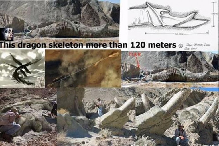 120 μετρα σκελετός ενός δράκου ανακαλύφθηκαν στην ιρανική έρημο (Βίντεο)