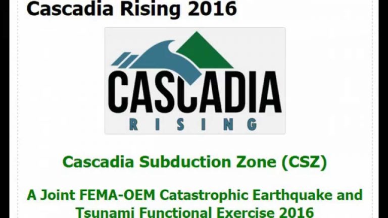 ΑΝΤΙΣΕΙΣΜΙΚΗ ΑΣΚΗΣΗ ΤΗΣ FEMA CASCADIA RISING 2016