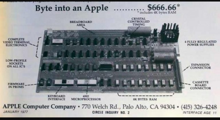 To Apple 1 κυκλοφόρησε και πουλήθηκε  4/11 1976 με τιμή $666,66