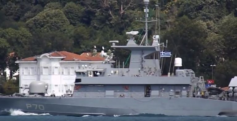 Η πυραυλάκατος “Υποπλοίαρχος Γρηγορόπουλος” στο Βόσπορο – BINTEO