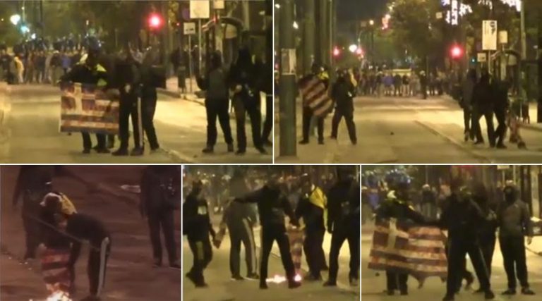 Η Ελληνική σημαία που… αρνείται να καεί…