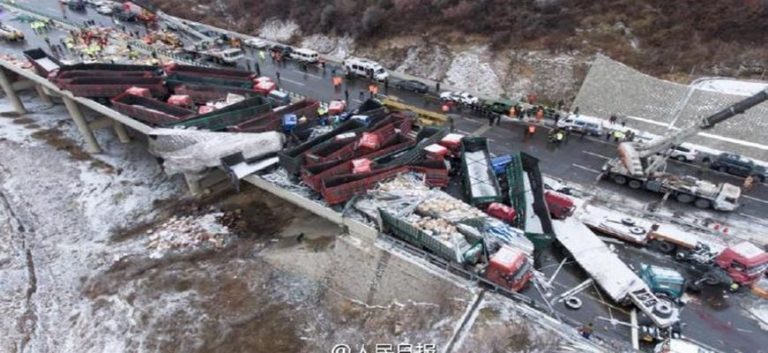 ΤΡΑΓΩΔΙΑ ΣΤΗΝ ΚΙΝΑ! 17 νεκροί σε καραμπόλα 56 αυτοκινήτων