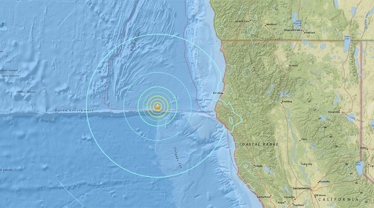 6.8 magnitude earthquake off Northern California