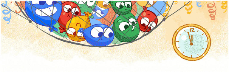 Παραμονή πρωτοχρονιάς σήμερα με Doodle από τη Google
