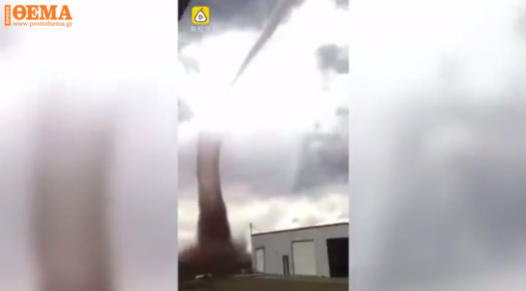 Ανεμοστρόβιλος σάρωσε τα πάντα στην Κίνα