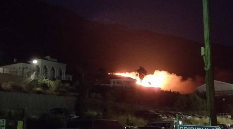 Μεγάλη πυρκαγιά σε δασική έκταση στα Σιμωτάτα Κεφαλονιάς