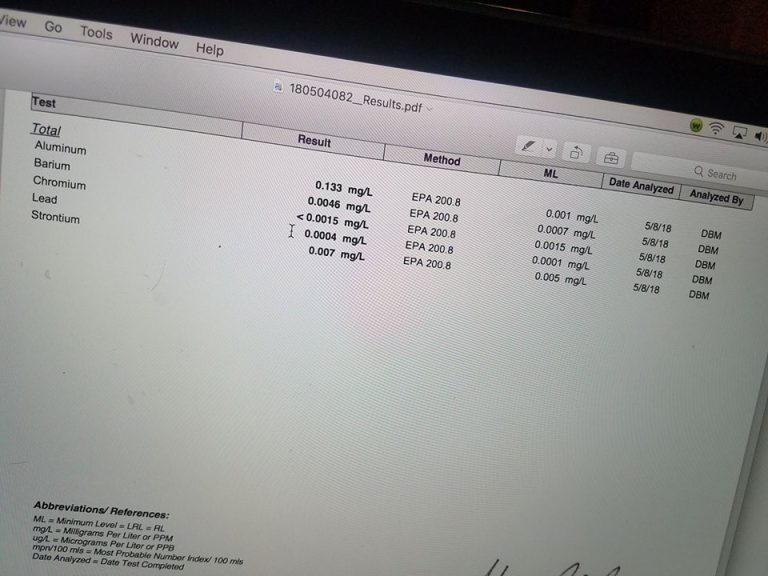 Χημική ανάλυση σε χιόνι απο το Ντένβερ