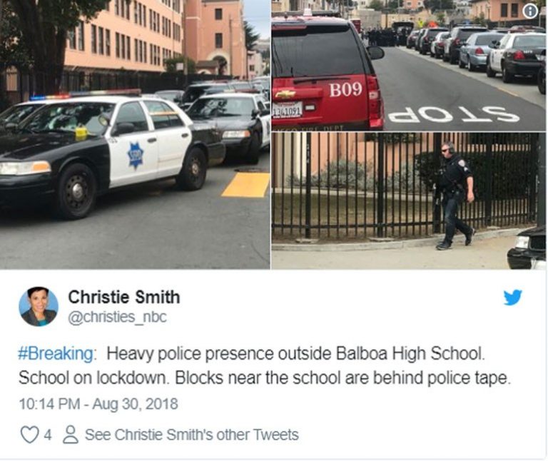 Συναγερμός σε σχολείο στο Σαν Φρανσίσκο – Επί τόπου ισχυρές δυνάμεις της αστυνομίας