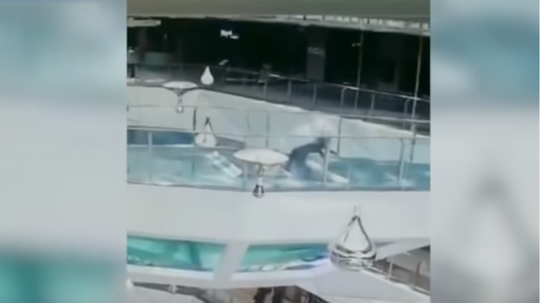 Απίστευτο βίντεο: Κοπέλα πέφτει σε δεξαμενή με καρχαρίες σε εμπορικό κέντρο