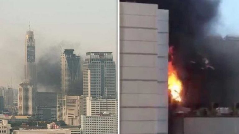 Μεγάλη πυρκαγιά στον 8ο όροφο ξενοδοχείου και του εμπορικού κέντρου του Μπανγκόκ