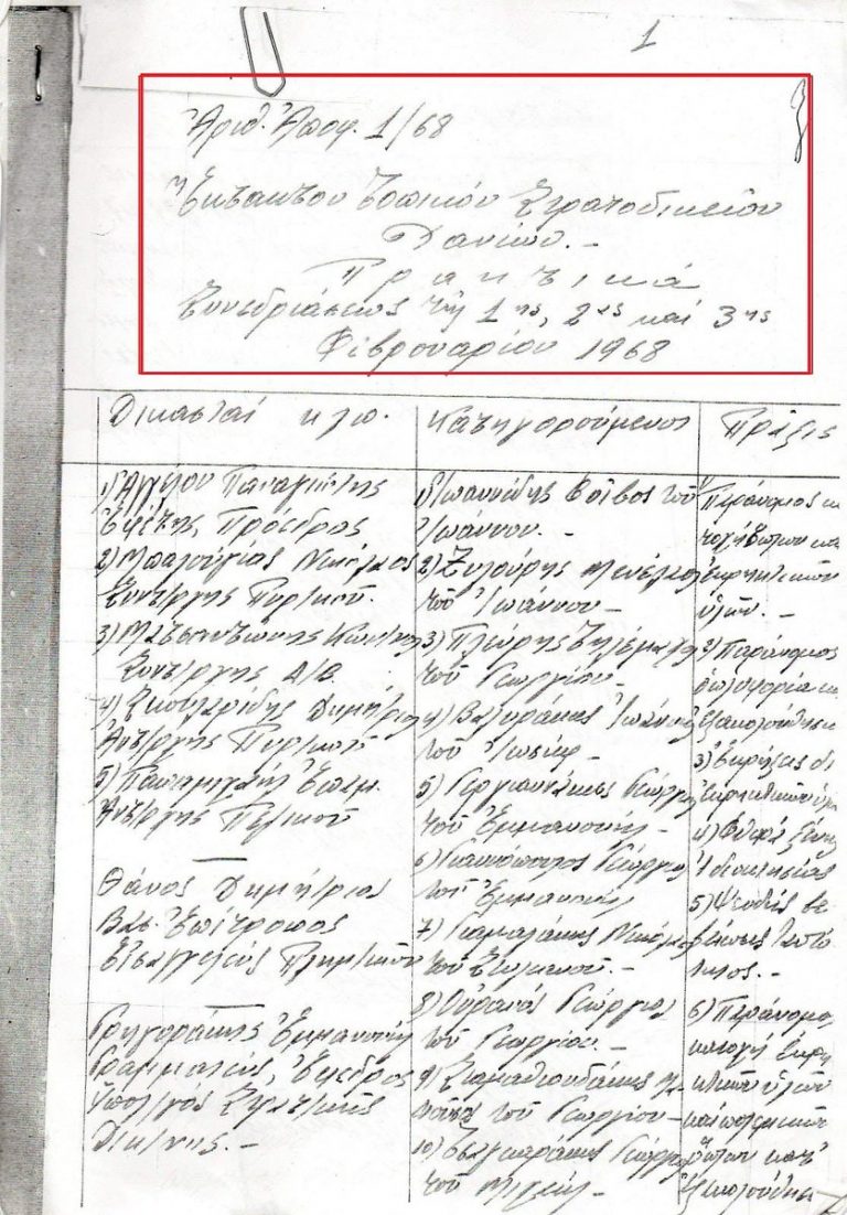 Έγγραφο- Ντοκουμέντο: Ηρακλής Τσίπρας στο στρατοδικείο Χανίων – Κάνει δήλωση μετανοίας στη Χούντα και καρφώνει τα υπόλοιπα μέλη της οργάνωσης ΔΕΚΑ.