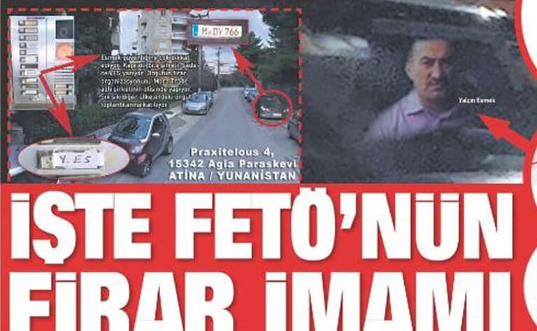 Η Sabah… «βρήκε» ηγετικό στέλεχος των γκιουλενιστών στην Αθήνα!