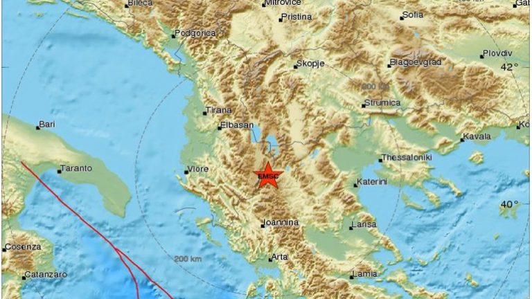 Σεισμός 4,4 Ρίχτερ στην Αλβανία- Αισθητός στην Θεσσαλονίκη