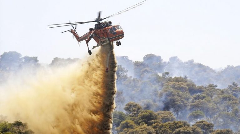 Πανικός στο Λαγονήσι – Ξέσπασε φωτιά ανάμεσα σε σπίτια