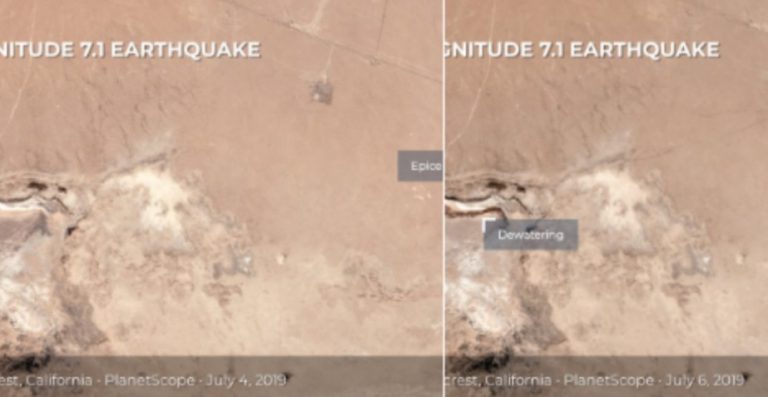 Ορατή από το διάστημα η ρωγμή που δημιούργησε ο σεισμός των 7.1 Ρίχτερ στην Καλιφόρνια