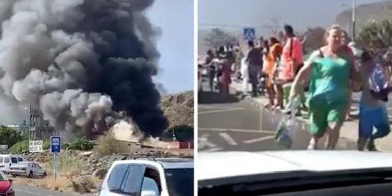 Πανικός από πυρκαγιά σε υδάτινο πάρκο στην Γκραν Κανάρια: Τουρίστες έτρεχαν τρομοκρατημένοι να σωθούν