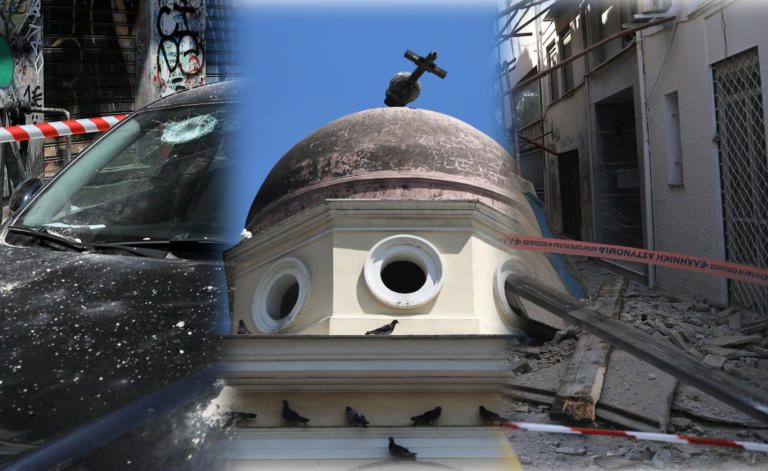 Σεισμός στην Αθήνα: Κατέρρευσε κτίσμα στο λιμάνι του Πειραιά! Ξεκόλλησαν κάγκελα από μπαλκόνι – video