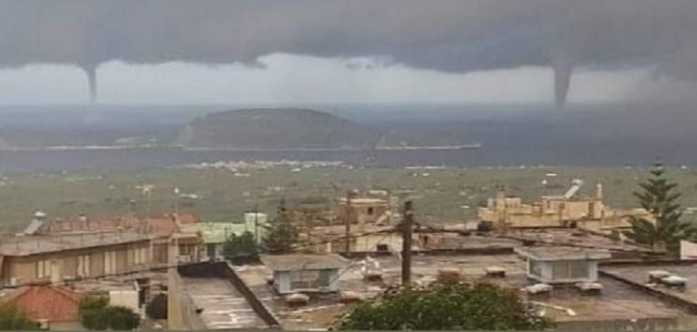 Εντυπωσιακοί υδροστρόβιλοι στη Μεσσηνία