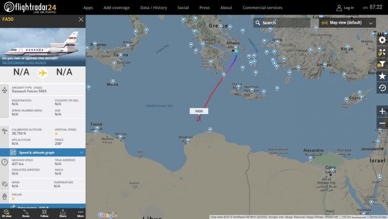 Αεροσκάφος απογειώθηκε από Αθήνα & κατευθύνεται προς Βεγγάζη – Η Άγκυρα στέλνει 1.000 τζιχαντιστές σήμερα στην Λιβύη