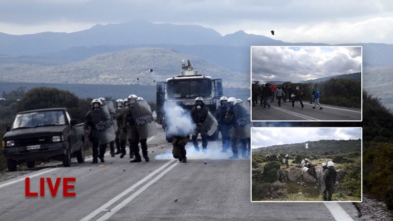 Mάχες σώμα με σώμα στην Καράβα της Λέσβου