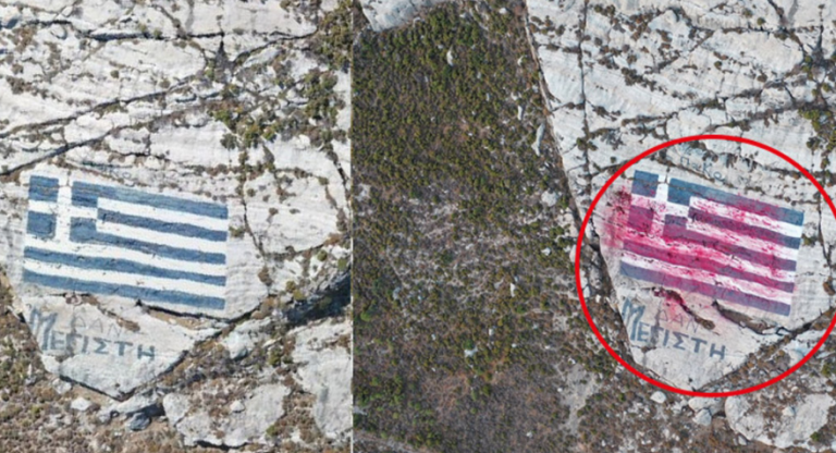 Μετά τή βαφή θά ρίξουν βλήμμα οί Τούρκοι κατά τής Πετροελληνικής Σημαίας Καστελλορίζου! Καί εμείς θά σκοτώσουμε τά όπλα μάς διά νά μήν φωνάζουν; Ή θά τούς σκοτώσουμε αυτούς νά μήν μάς τά προίζουν;