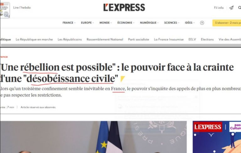 Μια εξέγερση είναι πιθανή στη Γαλλία ενόψει ενός τρίτου lockdown!