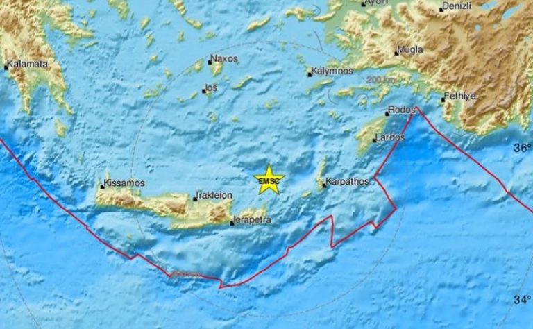 Σεισμός τα ξημερώματα ανοιχτά της Σητείας