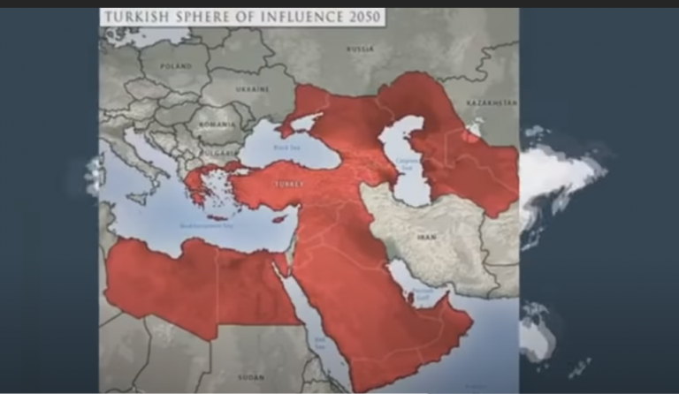Προκλητικός χάρτης με τις περιοχές που θέλει η Τουρκία – Ελλάδα & Κύπρος μέσα σε αυτές