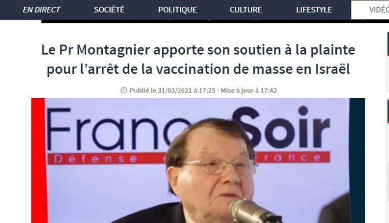Ο Καθ.Luc Montagnier (Νόμπελ Ιατρικής) μ΄επιστολή του στο Ανώτατο Δικαστήριο του Ισραήλ υποστηρίζει την προσφυγή για διακοπή μαζικού εμβολιασμού!Προειδοποιεί …