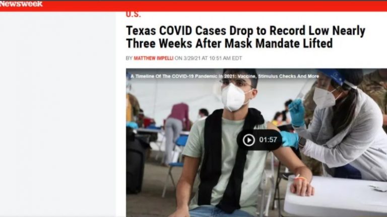 Πτώση ρεκόρ κρουσμάτων στο Τέξας 3 εβδομάδες μετά την άρση διατάγματος για μάσκα!