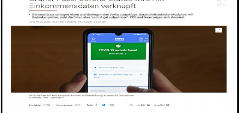 ΑΠΟΚΑΛΥΨΗ-BOMBA: «Το «διαβατήριο εμβολιασμού» θα περιέχει τα πάντα, ακόμη και τα εισοδήματά μας…»