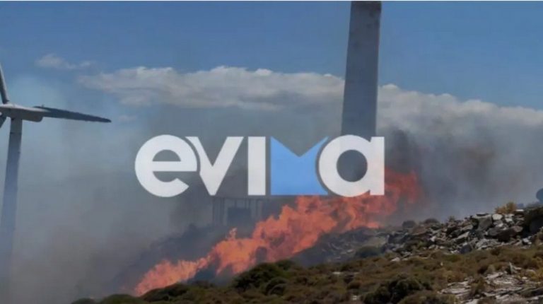 Φωτιά στα Μεσοχώρια Ευβοίας, στο νότιο τμήμα του νησιού