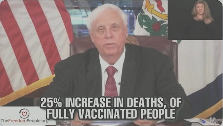 Κυβερνήτης της Δυτικής Βιρτζίνια: «Έχουμε αύξηση κατά 25% των θανάτων των πλήρως εμβολιασμένων ατόμων.
