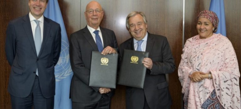 OΙ ΕΠΙΚΕΦΑΛΗΣ ΤΟΥ ΟΗΕ ΚΑΙ ΤΟΥ WEF ΥΠΟΓΡΑΦΟΥΝ ΤΟ “ΠΛΑΙΣΙΟ ΣΤΡΑΤΗΓΙΚΗΣ ΕΤΑΙΡΙΚΗΣ ΣΧΕΣΗΣ”, ΝΕΑ ΥΟΡΚΗ 2019