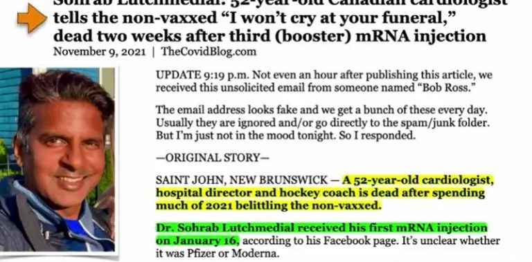 Γιατρός που ελεγε πως ήθελε να χτυπήσει μπουνιά τους αντιεμβολιαστες έπεσε νεκρός 2 εβδομάδες μετα την τρίτη δόση