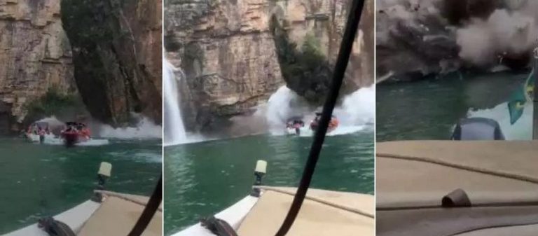 Βραζιλία – Βίντεο-σοκ: Tεράστιος βράχος καταπλακώνει τουρίστες