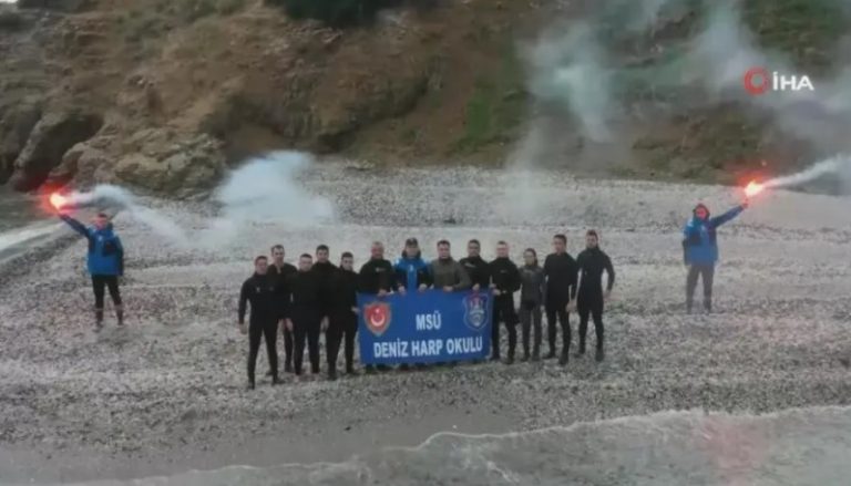 Προκλητικό τουρκικό βίντεο μετά τις απειλές Ακάρ: Σπουδαστές του Ναυτικού κολυμπούν «την απόσταση για το Καστελόριζο»