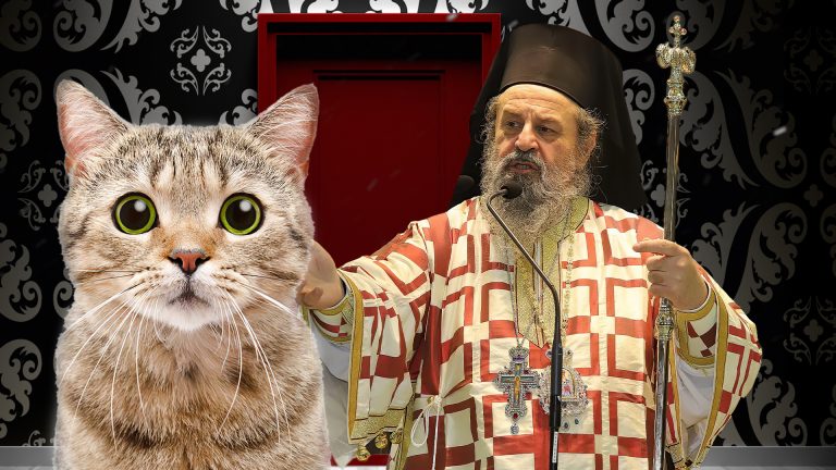 Μητροπολίτης Δράμας και μια γάτα