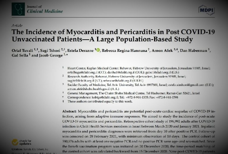 Νέα ΜΕΛΕΤΗ αποδεικνύει ότι ο κορωνοϊός δεν προκαλεί μυοκαρδίτιδες και περικαρδίτιδες!