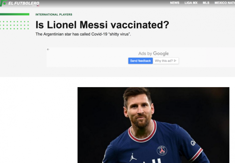 Lionel Messi> Έκανε τη ντρίπλα της ζωής του και απέφυγε τα mRNA εμβόλια