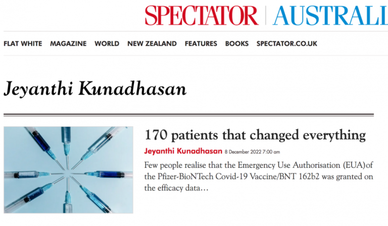 SPECTATOR: Πως η Pfizer με μόλις 170 ασθενείς που συμμετείχαν στις προβληματικές κλινικές δοκιμές ενός mRNA εμβολίου τρύπησε δισεκατομμύρια ανθρώπους