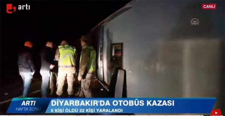 Τουρκία: Πέντε νεκροί και 22 τραυματίες από ανατροπή λεωφορείου στο Ντιγιάρμπακιρ
