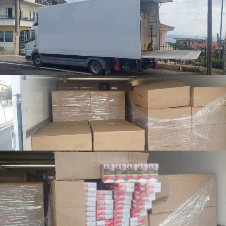 Καταδίωξη φορτηγού στην εθνική οδό – Μετέφερε 181.000 λαθραία πακέτα τσιγάρα