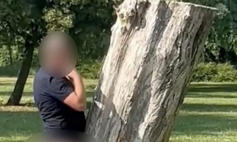 Τύπος συνελήφθη ενώ προσπαθούσε να ερωτοτροπήσει με δέντρο