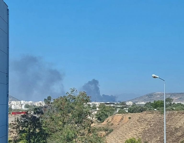 Φωτιά στον Ασπρόπυργο, κοντά στη βιομηχανική ζώνη – Μήνυμα από το 112