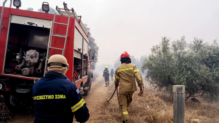 Φωτιά στην Εύβοια: Νέα αναζωπύρωση στον Βατώντα εξαιτίας των ισχυρών ανέμων