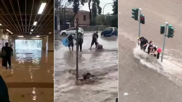 Κακοκαιρία Daniel: Τελευταία στιγμή γλύτωσαν γυναίκες από πνιγμό δίπλα στον Ευαγγελισμό – Δείτε βίντεο