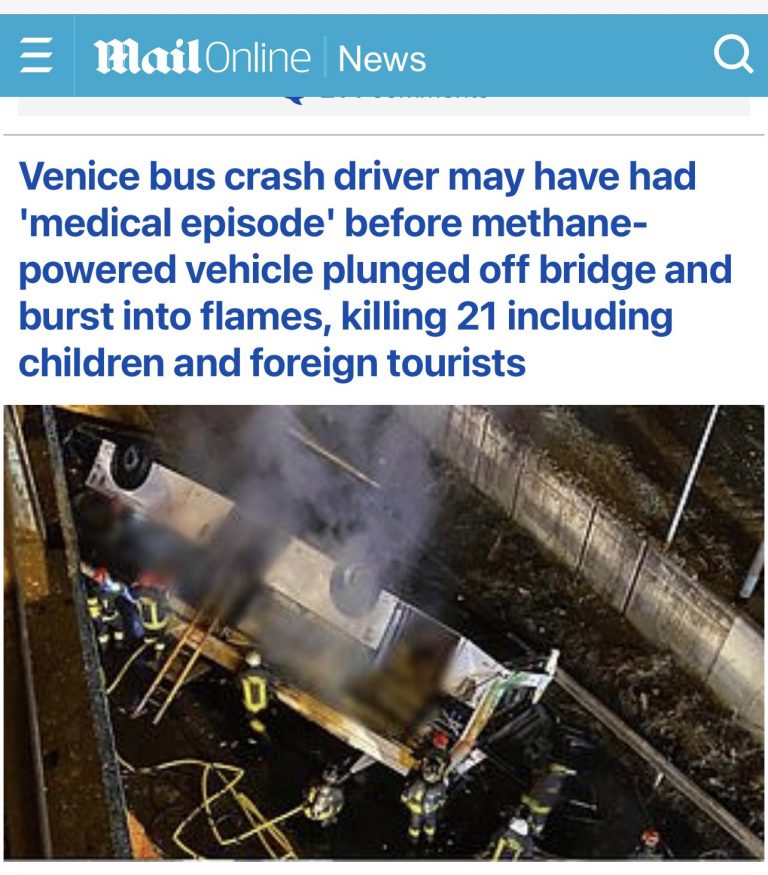 Το τροχαίο με το λεωφορείο στη Βενετία χάρη στην Pfizer και τη Moderna;
