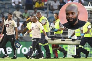 Makhehlene Makhaula, midfielder of Orlando Pirates collapsed in Nedbank Cup game against Hungry Lions 